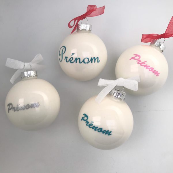 Boule personnalisée - blanc brillant