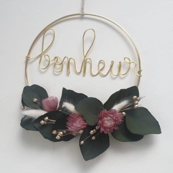 Couronne Fleurs Séchées Bonheur – Image 2