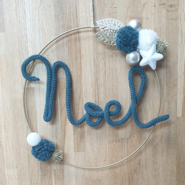 Couronne Noël Bleue